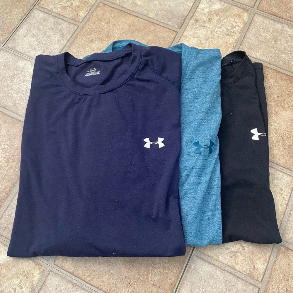 3pcs Under Armour Summer T-shirt Crewneck long short sleeve L-XL